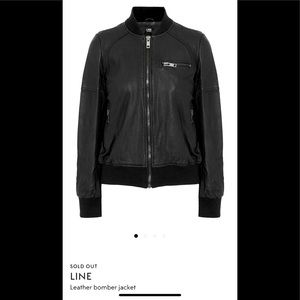 LINE Lambs Leather Bommer Jacket